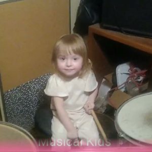 2 Year old ROCKIN the Drums. Queen Quinn is HILARIOUS