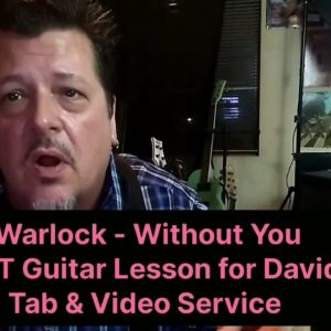 WARLOCK Without You Guitar Lesson + How to play